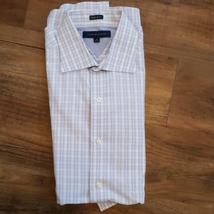 New Tommy Hilfiger cotton dress shirt LS 16/32-33